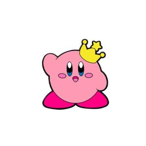 PIN METALICO DE KIRBY CON CORONA