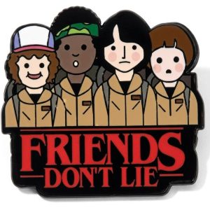 PIN METALICO DE FRIENDS DONT LIE STRANGER THINGS