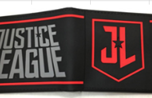 BILLETERA LIGA DE LA JUSTICIA NEW NEGRA/ROJO NEGRA/ROJO