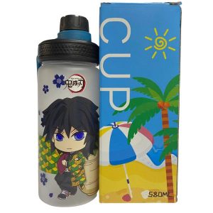 BOTELLA PLASTICA DE TOMIOKA - KIMETSU NO YAIBA TRANSPARENTE TRANSPARENTE