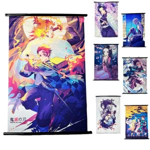 POSTER DE TELA GRANDE - POR UNIDAD VARIOS ESTILOS A ELEGIR TANJIRO Y RENGOKU