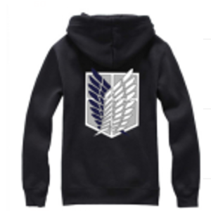ABRIGO DE ATTACK OF TITANS NEGRO (LEGION DE RECONOCIMIENTO) M M