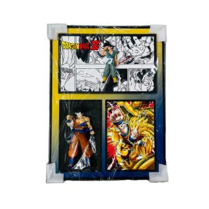 CUADRO DECORATIVO 3D CON LUZ LED DE GOKU - DRAGON BALL
